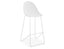 Pebble White Stool Shell Seat - Counter Stool 65cm Seat Height - Black Frame