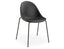 Pebble Chair Black Upholstered Vintage Seat - Pyramid Fixed Base - Black