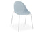 Pebble Chair Pale Blue with Shell Seat - Pyramid Fixed Base - Black