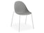 Pebble Chair Grey with Shell Seat - Swivel Base - Black