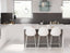 Pebble Stool White Upholstered Seat 