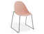 Pebble Chair Soft Pink with Shell Seat - Swivel Base w Castors - Black