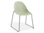 Pebble Chair Mint Green with Shell Seat - 4 Post Stackable Base - Black