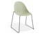 Pebble Chair Mint Green with Shell Seat - Pyramid Fixed Base with Castors - Black