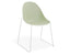 Pebble Chair Mint Green with Shell Seat - Pyramid Fixed Base with Castors - Black