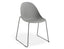 Pebble Chair Grey with Shell Seat - Natural Beechwood Base