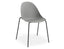 Pebble Chair Grey with Shell Seat - Pyramid Fixed Base - Black