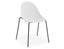 Pebble Chair White with Shell Seat - 4 Post Stackable Base - Black