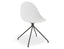 Pebble Chair White with Shell Seat - 4 Post Stackable Base - Black