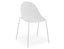 Pebble Chair White with Shell Seat - Pyramid Fixed Base - Black