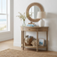 Bobbin Curved Console Weathered Oak 100cm