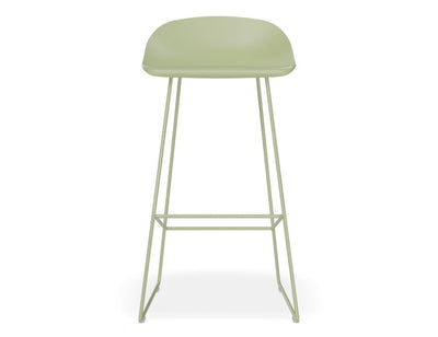 Pop Stool - Dusty Green Frame and Shell Seat - 75cm Commercial Bar Height