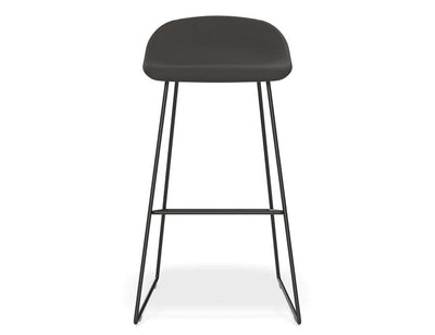 Pop Stool - Black Frame and Fabric Anthricite Seat - 75cm Commercial Bar Height