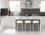 Pop Stool - White Frame and Upholstered White Seat