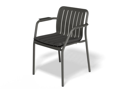 Roku Outdoor Armchair in Matt Charcoal - No Cushion