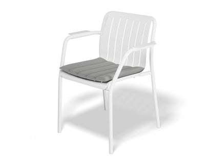 Roku Outdoor Armchair in Matt White - No Cushion