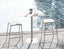 Roku Bar Stool Backless - Outdoor - Latte