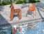 Roku Outdoor Dining Chair in Matt Papaya