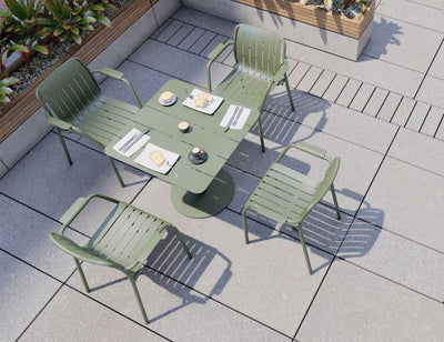 Roku Cafe Table - Outdoor - Eucalyptus Green - 65 x 65cm Table Top