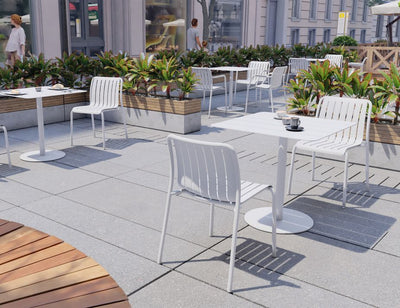 Roku Cafe Table - Outdoor - White - 65 x 65cm Table Top