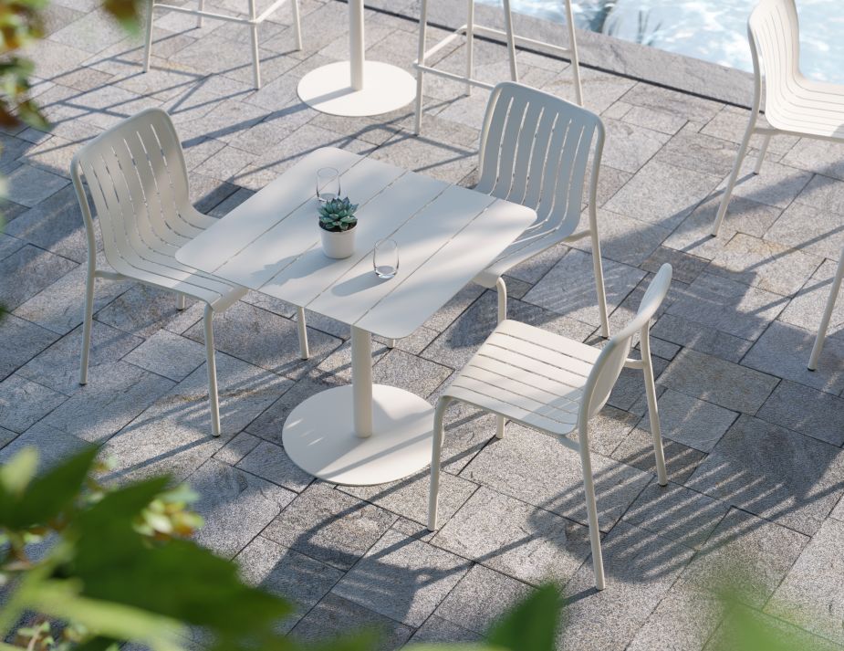 Roku Outdoor Dining Chair in Matt White - Roku Dining Chair - White