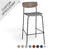 Rylie Bar Stool - American Walnut - Custom Upholstered