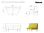 Bond Section 2 Seat Corner Cut with Backboard