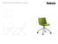 Flow Chair - Fixed Pyramid Base with Castors