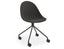 Pebble Anthracite Fabric Upholstered Chair - 4 Post - Black