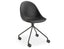 Pebble Chair Black Upholstered Vintage Seat - Swivel Base - Black