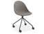 Pebble Fabric Dark Grey Upholstered Chair - Natural Beechwood Base - Black