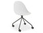 Pebble Chair White with Shell Seat - 4 Post Stackable Base - Black