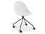 Pebble Chair White with Shell Seat - Swivel Base w Castors - Black