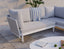Siano Modular Left Arm 2 Seater - Outdoor -White - Light Grey Cushion