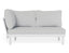 Siano Modular Left Arm 2 Seater - Outdoor -White - Light Grey Cushion