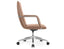 Strata Executive Office Chair - Chrome - Brown