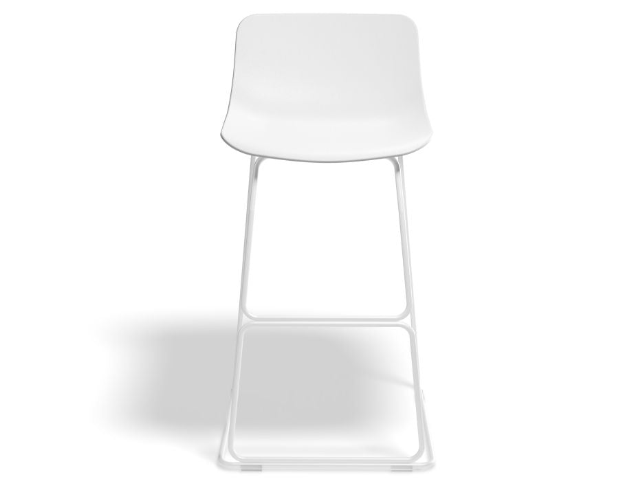 Umbria Stool - White - White Shell - 77cm Commercial Bar Height