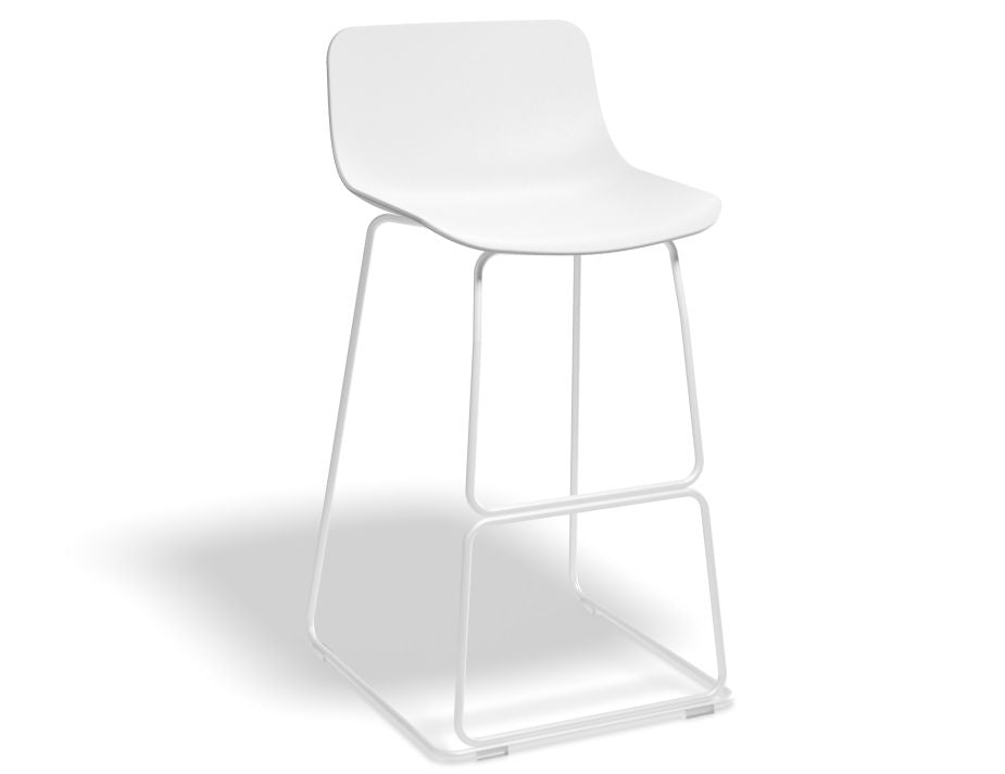 Umbria Stool - White - White Shell - 77cm Commercial Bar Height