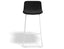 Umbria Stool - White - Charcoal Fabric - 77cm Commercial Bar Height