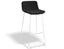 Umbria Stool - White - Charcoal Fabric - 77cm Commercial Bar Height