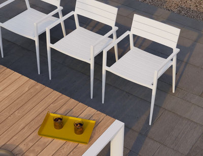 Halki Chair - Outdoor - White - With Light Grey Cushion