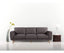 3 Seater Sofa Brown Fabric Lounge Set for Living Room Couch with Solid Wooden Frame