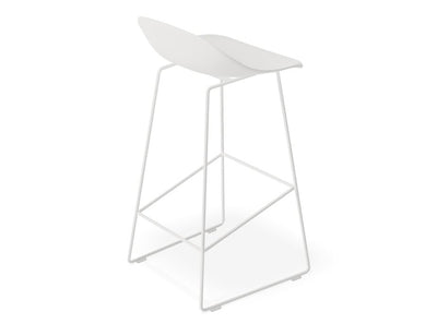 Pop Stool - White Frame and Shell Seat - 75cm Commercial Bar Height