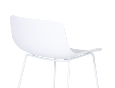 Umbria Stool - White - White Shell - 77cm Commercial Bar Height