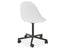 Pebble Chair White with Shell Seat - Swivel Base w Castors - Black