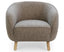 Willow Lounge Chair - Oak Legs - Biscotti Fabric