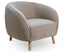Willow Lounge Chair - Oak Legs - Oyster Grey Fabric