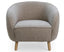 Willow Lounge Chair - Oak Legs - Oyster Grey Fabric