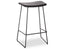 Winnie Stool - Black - Black Leather  - 76cm (commercial Bench Height)