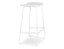 Winnie Stool - White - White Leather  - 76cm (Commercial Bar Height)